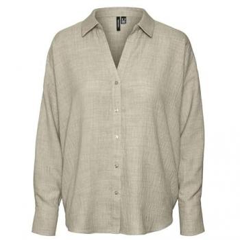 Vero Moda Langarmbluse Melaney Queeny Beige Taupe