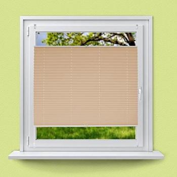 Plissee Creme 50x100 cm Klemmfix ohne Bohren inkl. Befestigungsmaterial