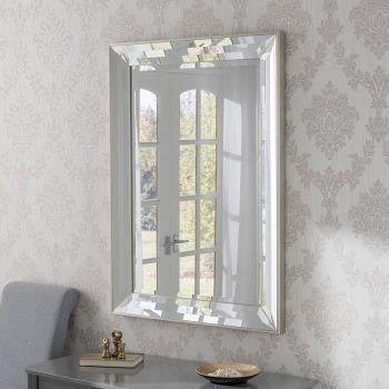 Rectangular Triple Bevelled Mirror 102x74cm