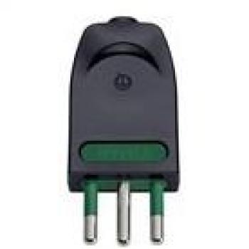 Spina 2p+t10a Nera Orientabile (Tecnologia Smart)