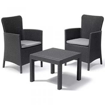 SET DA GIARDINO POLIPROPILENE 'SALVADOR BALCONY' colore graphite