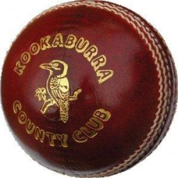 Kookaburra County Club Youth Size Cricket Ball in Red