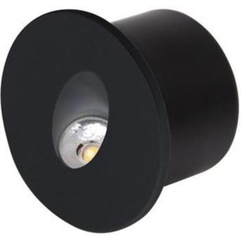 3W Zwarte LED Wandlamp 4000K (Rond)
