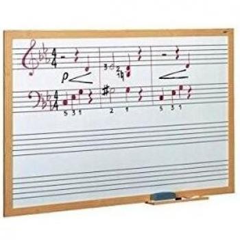 Pizarra blanca para música Faibo 100x150cm