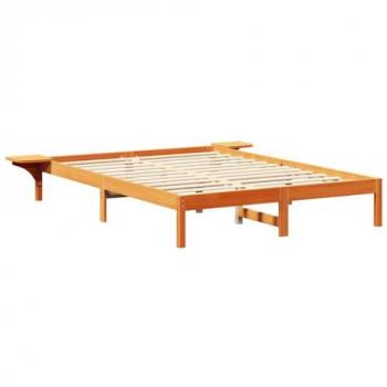 Cama en Forma de Marco con Mesitas Nocturnas Marrón 150x200 – Vida XL