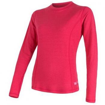 SENSOR MERINO DF dámské triko s dlouhými rukávy, magenta – M