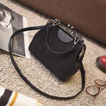 Small Vintage Velour Purse for Women