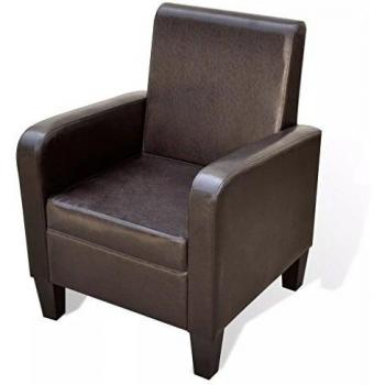 VidaXL Brown Upholstered Armchair