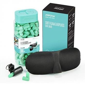 Mpow QuietComfort Foam Earplugs & Sleep Mask – 38dB, 100 Units