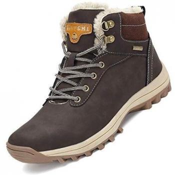 Mishansha Schneestiefel Braun – Herren, rutschfest und wasserdicht