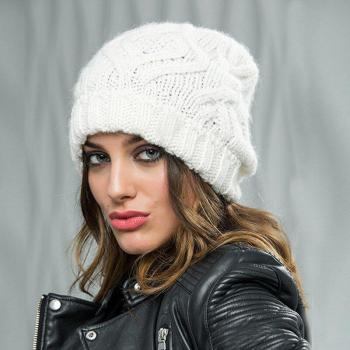 Soft Stretch Cable Knit Beanie