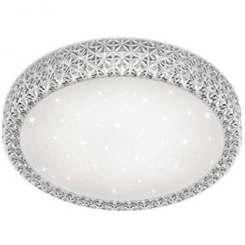 Plafoniera Led Multifunzioni Pegasus Bianco Effetto Cristalli 60 cm Trio Lighting
