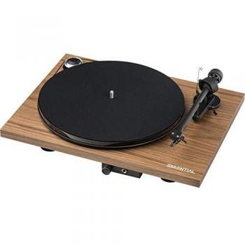 Pro-Ject Essential III HP, Audiophiler Plattenspieler mit Kopfhörerausgang (Walnuss)