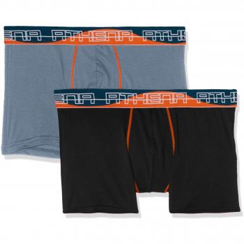 Athena Ultra Soft, Bañador para Hombre, (Noir/Orange 1910), Talla M