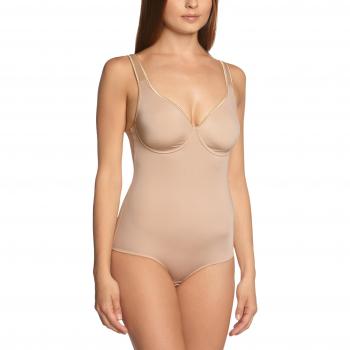 Sassa Formender Body für Damen 00903, doppelt vorgeformt, Einfarbig, Größe 75B, Elfenbein
