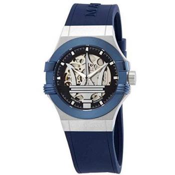 Maserati Potenza Blue Rubber Strap Watch