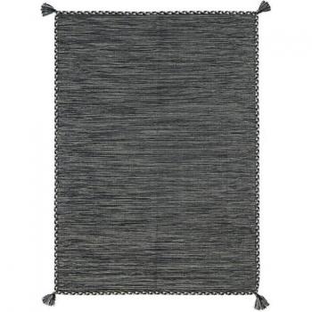 Grigio Sahara: Tappeto in Cotone Tessuto e Intrecciato 190x290cm