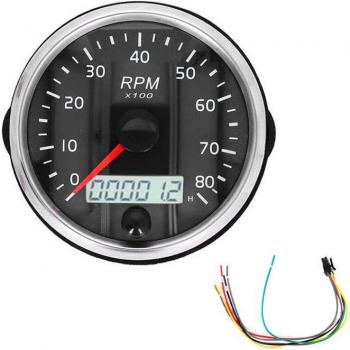 12V/24V 3.3-Inch RPM Gauge Tachometer with LCD Display for Cars