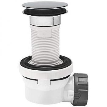 Wirquin 30721532 Ensemble complet lavabo XS Pure Quick Clac bonde 100mm, Chromé