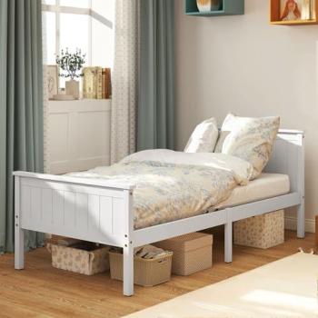 Lit HOMCOM 100x210 cm avec tête et pied inclus