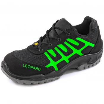 ESD Leviatant Herren Sicherheitsschuh – Leopard E0435, 42, Schwarz-Neon