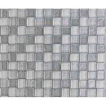 Mosaïque en verre blanc pour murs 20 x 23 mm