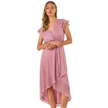 Roman Roman Rubis Lueur Plissé Envol Robe Midi