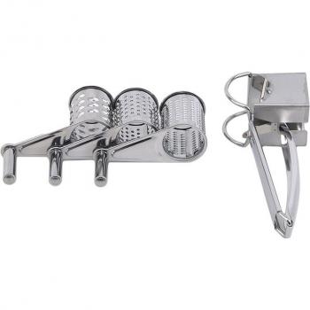Silver Cheese Grater with Hand Crank