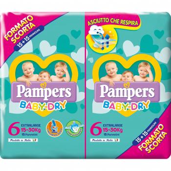 PAMPERS BABY DRYDUO DWCT XLX30