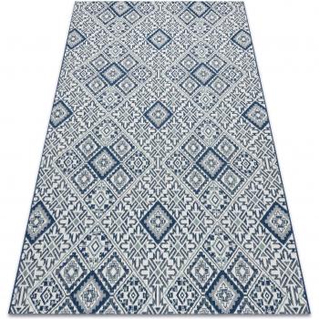 Blue Diamonds in Sisal Carpet – 80x150 cm