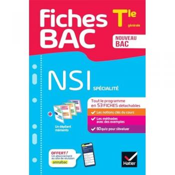 Fiches de révision détachables NSI Tle (spécialité)