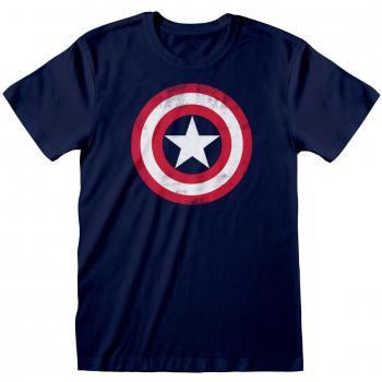 Camiseta Azul del Escudo de Capitán América Talla XXL