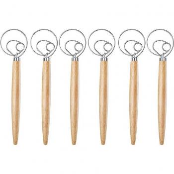Kit Pâte et Fouets 6 Pièces – Manche en Bois Parfait