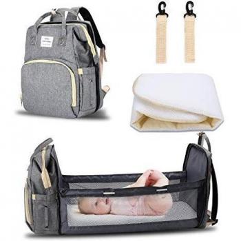 YINGFEI Travel Nappy Bag with Large Capacity and Waterproof Bottle Pockets