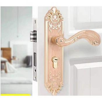 Poignée de porte de chambre à coucher vintage avec serrure silencieuse