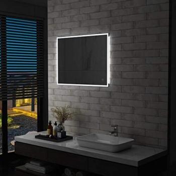 VidaXL Espejo de Pared de Baño con LED y Sensor Táctil 80x60 cm