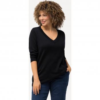 Maglione blu viscosa poliestere scollo a V maniche lunghe 48/50