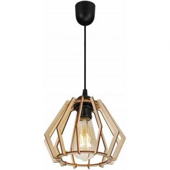 Lustre Moderne en Bois et Métal