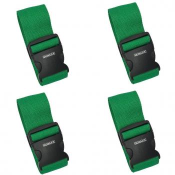 TravelLock Koffergurt – 4‑Pack, 5 × 200 cm, Umweltgrün, 3‑Jahres-Garantie