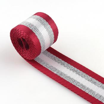 Red Glitter Webbing Strap 5 Yards 38MM