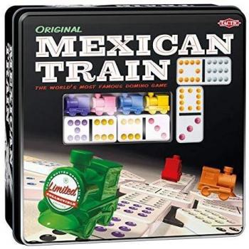 Mexican Train Dominoes Set for 8 Players in Assorted Colors