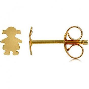 Pendientes de plata 925 con baño de oro diseño Niña
