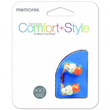 Memorex CB25 Ear Buds with Orange Tips