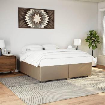 VidaXL Estructura cama sin colchón cuero sintético capuchino 180x200cm