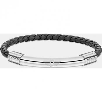 Pulsera Police Hombre PEAGB2211501: estilo urbano en cuero negro