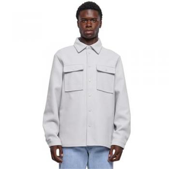 Urban Classics Longsleeve Overshirt in Light Grey