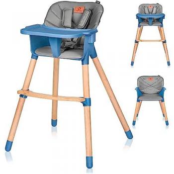 Chaise Haute Bébé Koen Lionelo Bleu Sky