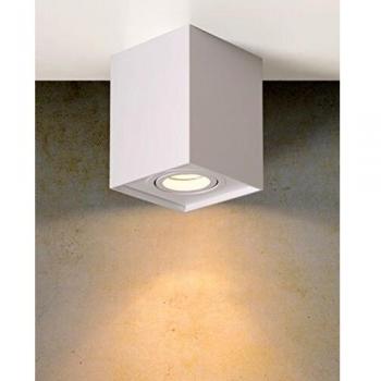 Modern Style Ceiling Spotlight, Tube shape, White, Dimmable, Tiltable, GU10 bulb compatibility, 1.05kg
