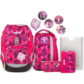Ergobag DanceBear Rucksack für Kinder, 35 cm, 20 Liter, Pink Stones