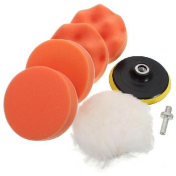 GZQES Fahrzeugpolierer Set – Bohrschwamm & Adapter für saubere Lackoberflächen